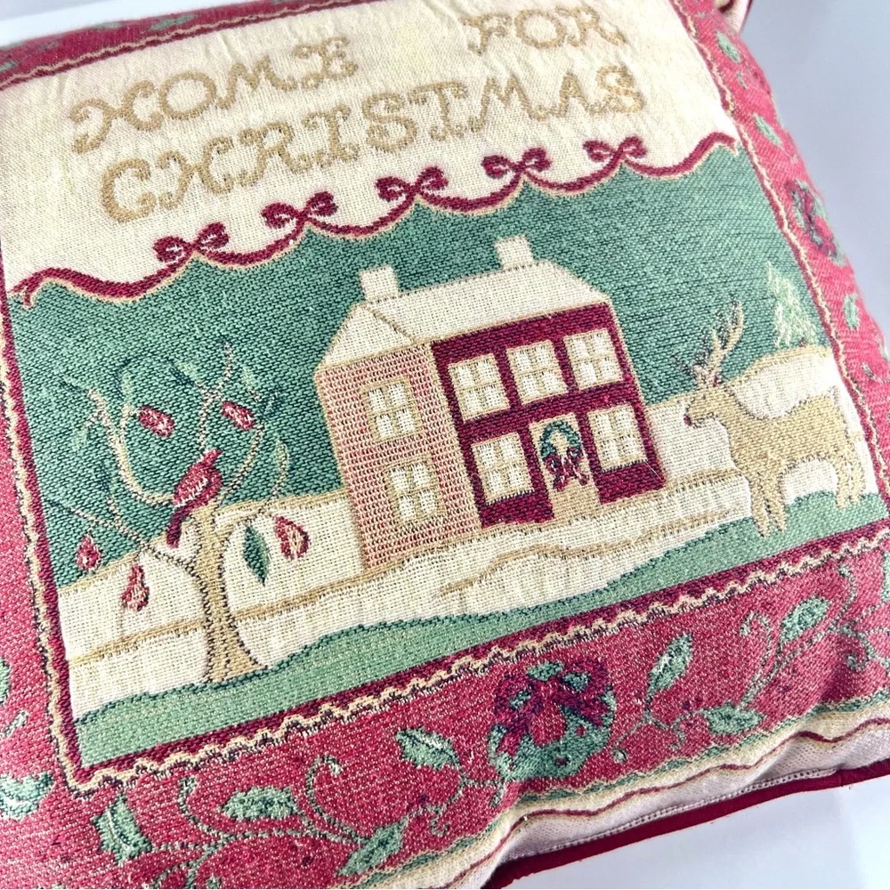 Home For Christmas Decorative Tapestry Pillow14